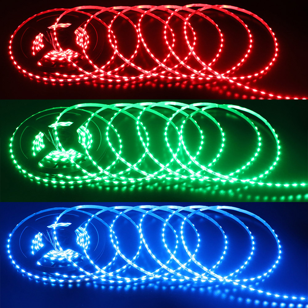 5mm Ultra Narrow Side Emitting RGB LED Strip Lights Multi-Color - DC12V 450LEDs 16.4ft